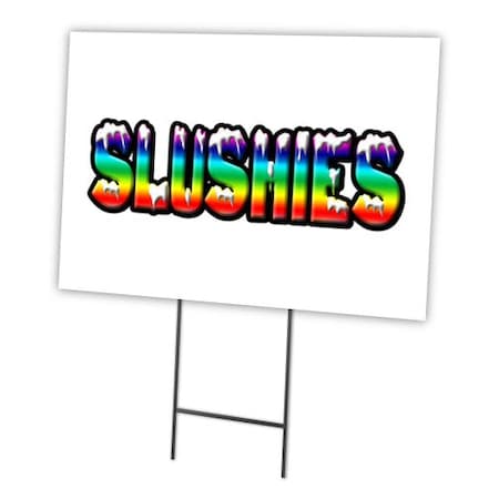 Signmission Slushies Yard Sign & Stake outdoor plastic coroplast window, C-2436 Slushies C-2436 Slushies